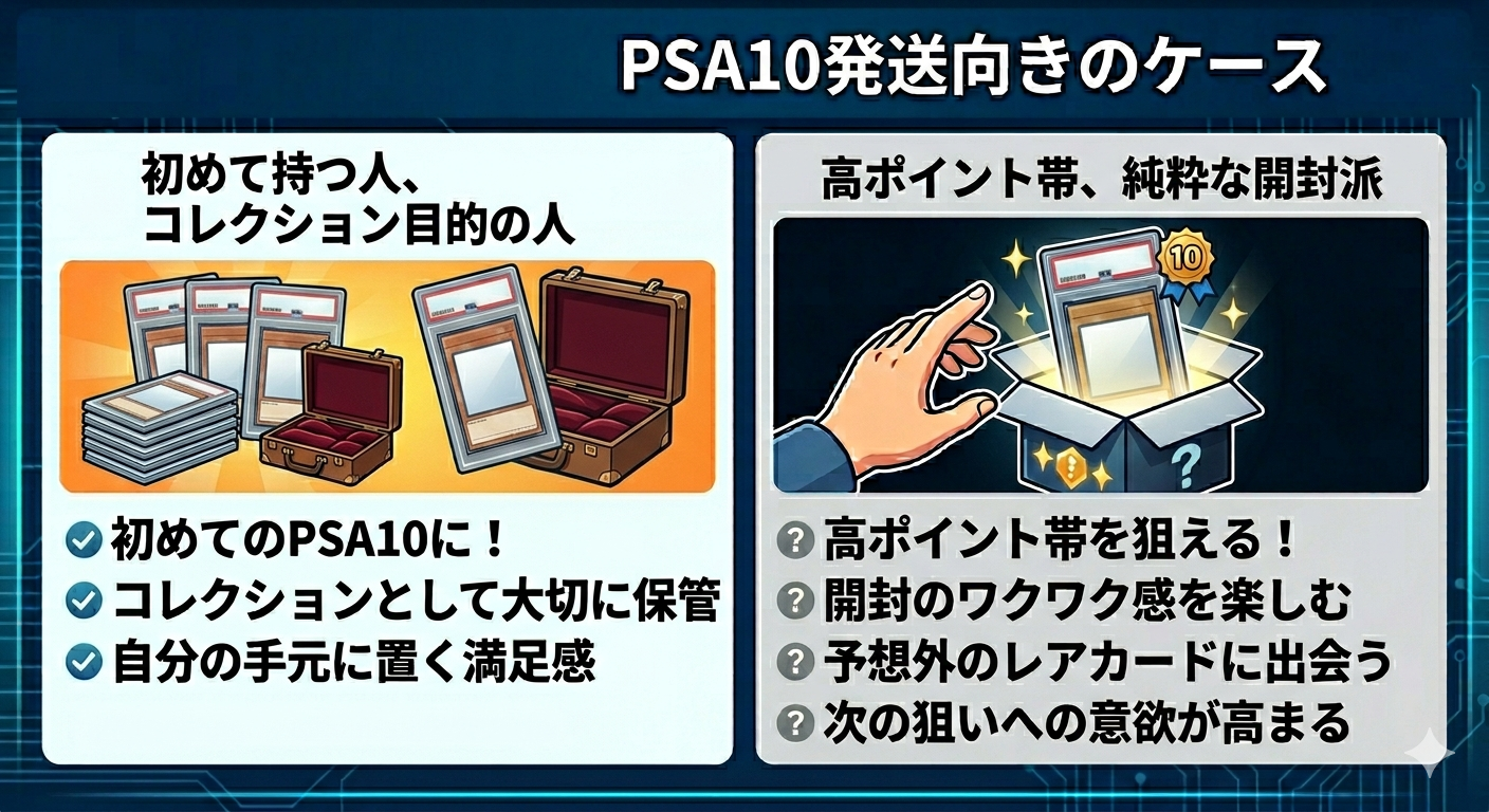 psa10発送向きのケース